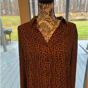 NWOT. The Limited animal print long sleeve shirt.